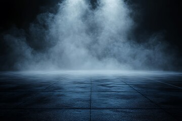 3D render of a grunge interior room with spotlight shining down
