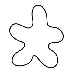 A point-like spot that looks like a star. Clip art doodle illustration.