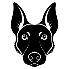 Canine Nose vector silhouette black design white background