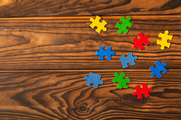 Autism puzzle.Autism awareness day. Colorful bright puzzles.Puzzle. 2 April world autism awareness...
