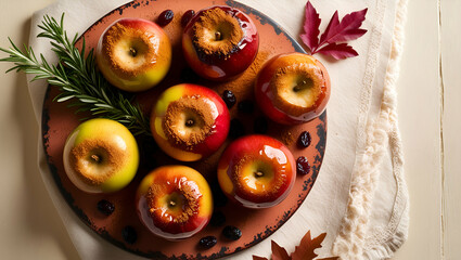 Title: "Phoenix - A Warm and Inviting Still Life of Baked Apple"

