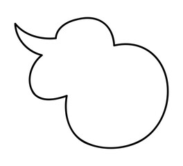 Doodle cloud shape dialog box. Hand draw clip art illustration.