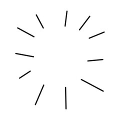 Dialog box in the form of sun rays. Doodle clip art illustration.