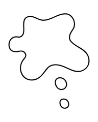 A dialog box in the form of a spot. Doodle clip art illustration.