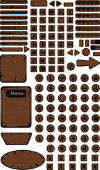 Interface 2d game. Buttons for the program.