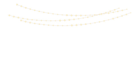 Christmas lights on a transparent background. Christmas light PNG. Set of Christmas glowing garlands. For advertising invitations, web banners, postcards. Vector. Christmas decoration, LED lam	
