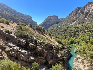 landscape in the mountains with rocks