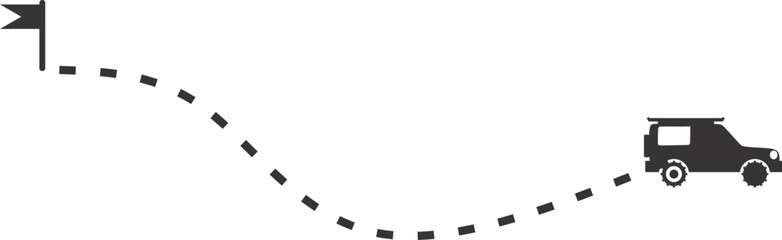 Fototapeta premium Car Travel Route