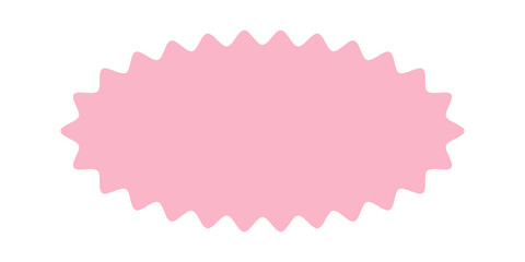 Starburst oval pink label design