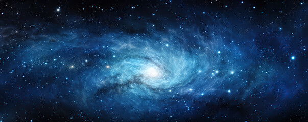 Naklejka premium Swirling galaxy filled with bright stars and cosmic dust in a stunning display of celestial beauty