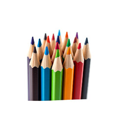 Fototapeta premium color pencils isolated on white