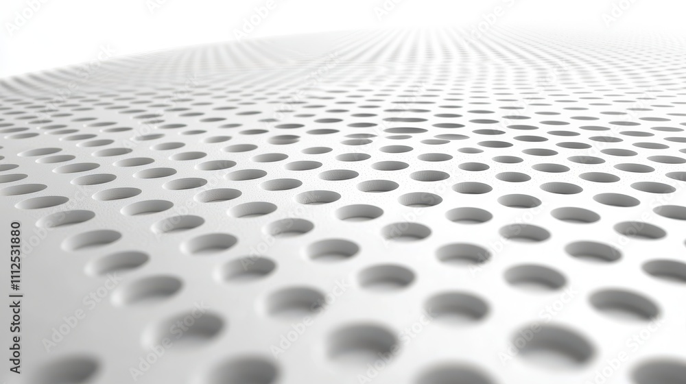 Poster abstract close-up of white surface with circular holes and textured pattern