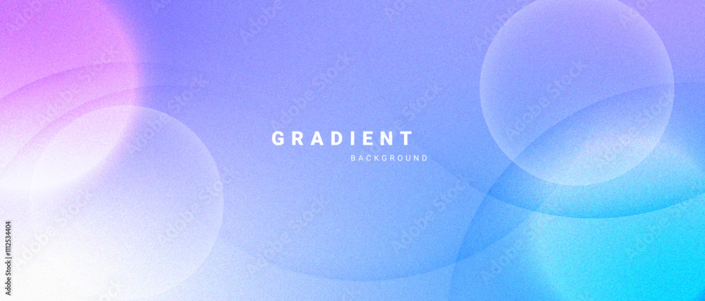 Poster Gradient pastel abstract background with circular shapes.