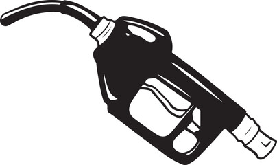 fuel pump nozzle gasoline isolated vector on white background