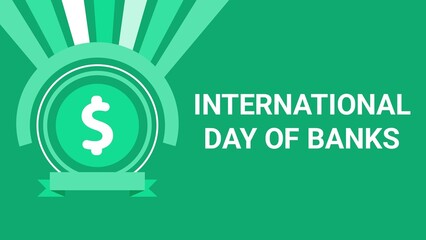 International Day of Banks web banner design illustration 
