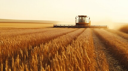 Fototapeta premium wheat Harvesting. 