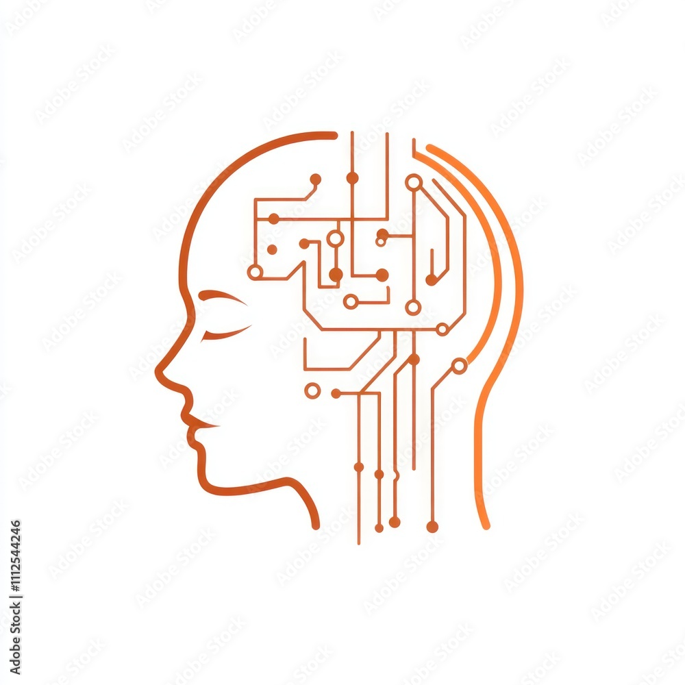 Poster here's a possible and keyword list for your stock photo... ai, human brain, circuitry, technology.