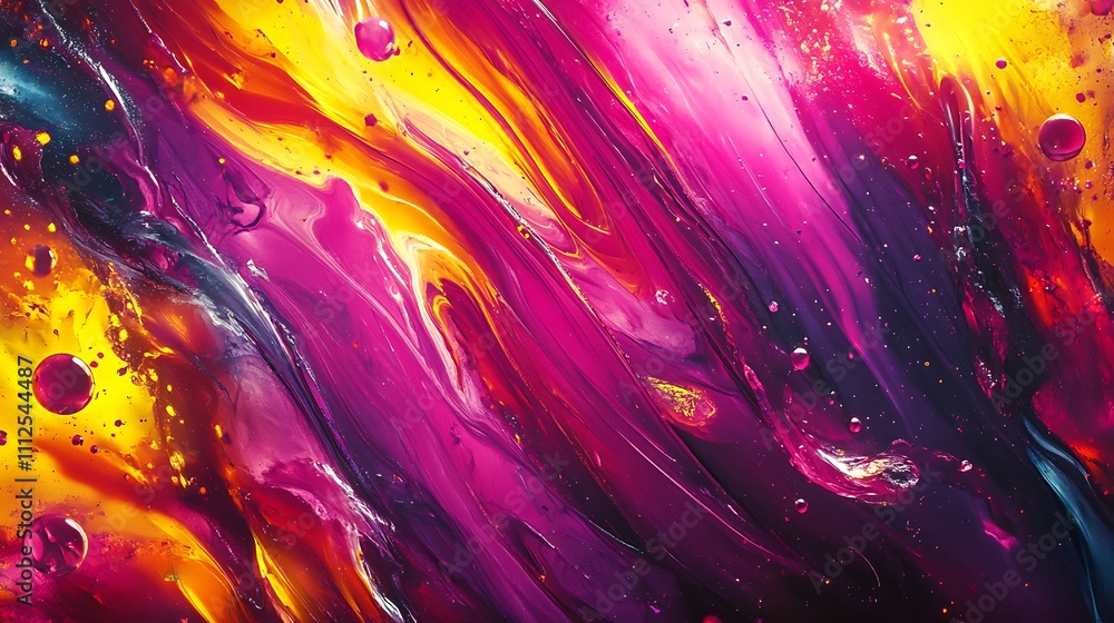 Poster abstract background featuring paint and ink illustration in dynamic style image