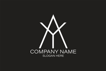 AY luxury monogram logo design for you company and business 