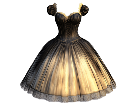 a black and gold dress