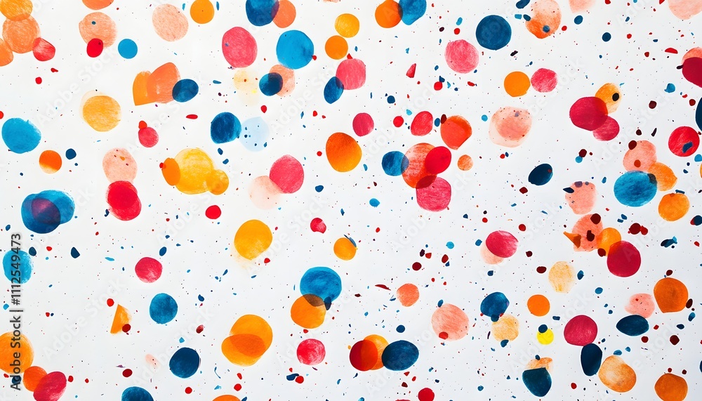 Poster A vibrant abstract background features colorful dots in various sizes and shades, creating a lively and dynamic visual effect perfect for creative projects.