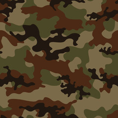 Fototapeta premium forest vector camouflage background, army seamless pattern, hunting design