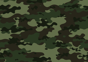 
modern green camouflage pattern, seamless army texture, vector illustration for print, military background