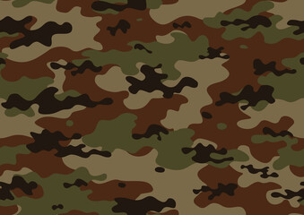 Fototapeta premium camouflage army seamless pattern, green brown background, forest texture for hunting