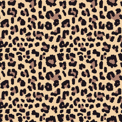 vector leopard texture, repeat wild cat pattern, fashionable print with spots