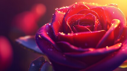 Exquisite Multicolor Rose, Close up.