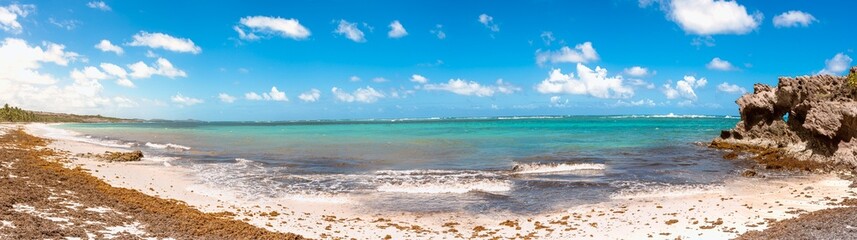 Plage de l'anse grosse roche sans personne, Martinique, Antilles Françaises.	
