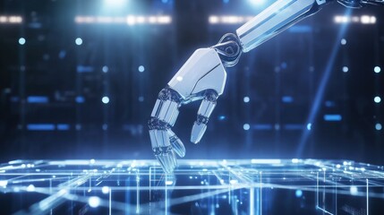 Advanced robotic hand interacting with digital interface