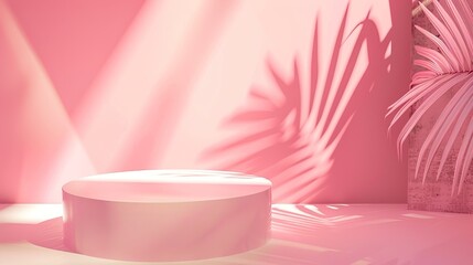 Valentine's Day Pink and Light and Shadow Background