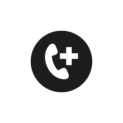 Ambulance call icon Symbol mark in Outline style