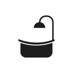 Bathtub icon Symbol mark in Outline style
