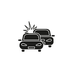 Car crash icon Symbol mark in Outline style