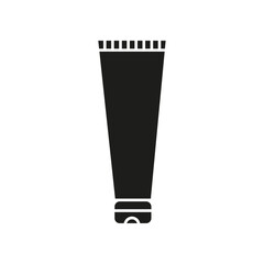 Cosmetic tube icon Symbol mark in Outline style
