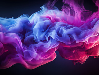 Fototapeta premium Vibrant Abstract Smoke in Blue and Pink