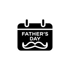 Fathers day calendar icon Symbol mark in Outline style