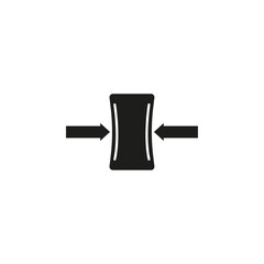 File compressor icon Symbol mark in Outline style