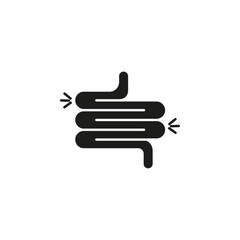 Gut constipation icon Symbol mark in Outline style