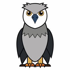 Eagle bird isolated flat vector illustration