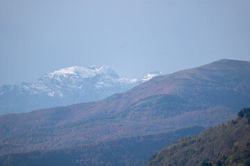 mountains in the snow