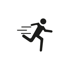 Man fast run icon Symbol mark in Outline style