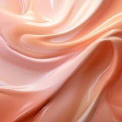Warm peach and orange fluid textures with glossy finish. Abstract elegant design for decor and modern interiors.
