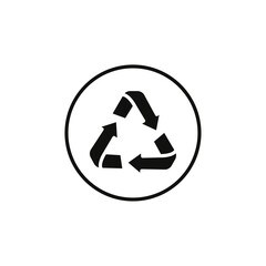 Fototapeta premium Recycle icon Symbol mark in Outline style