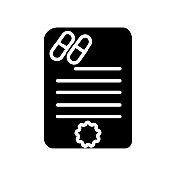 recommend clip art: Prescription and capsule icon Symbol mark in Outline style