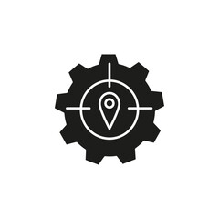 Tracking system icon Symbol mark in Outline style