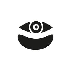 Under the eye patches icon Symbol mark in Outline style