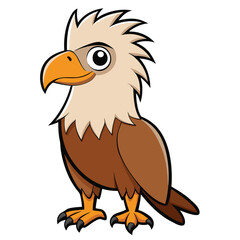 Eagle bird isolated flat vector illustration